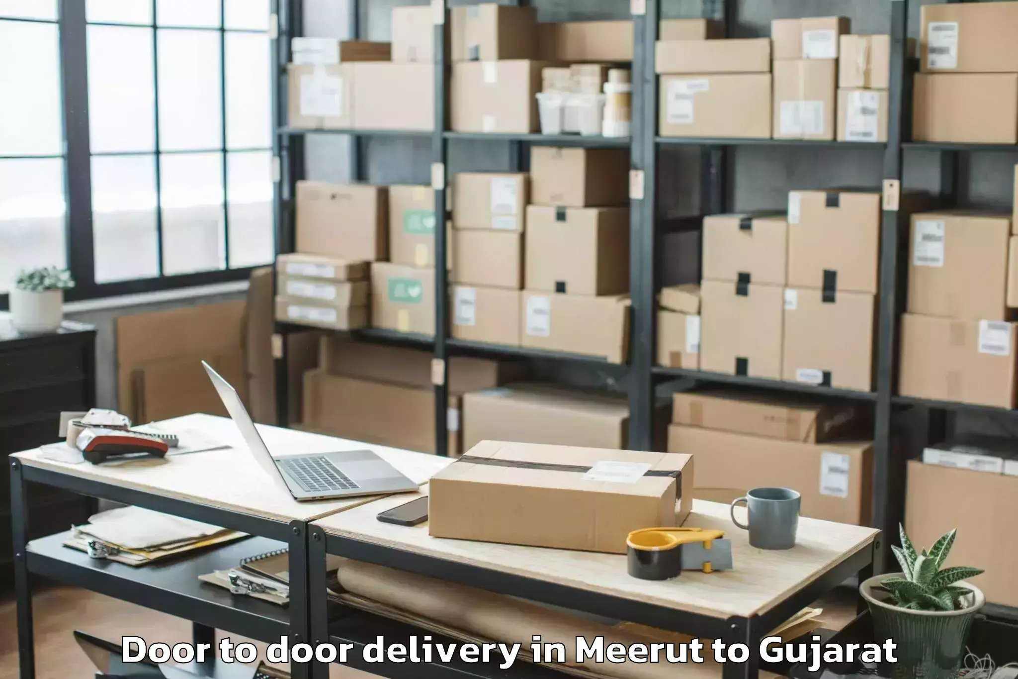 Leading Meerut to Porbandar Airport Pbd Door To Door Delivery Provider